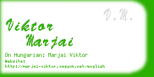 viktor marjai business card